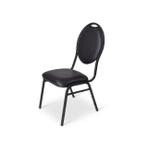 Stapelstoel MILO stalen frame en kunstlederen rug en zitt..., Verzenden, Nieuw