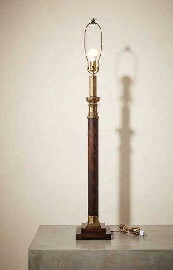 Een schitterend vintage vloerlamp - Lamp - Brons, Hout, Nieuw