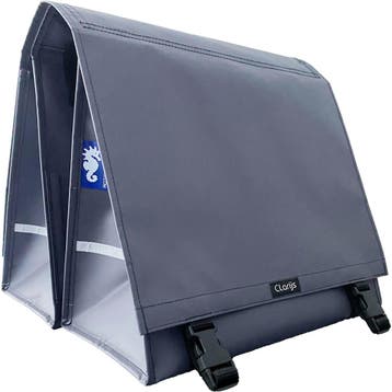 Clarijs Dubbele Fietstas XL PVC 46L matt grijs, Verzenden, Nieuw