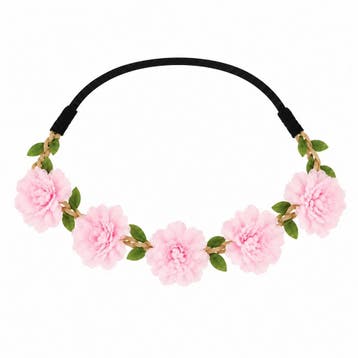Haarband met Bloemen – Lichtroze, Nieuw