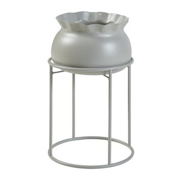 Plantenstandaard Assen 38x23,5 cm lichtgrijs [en.casa], Tuin en Terras, Verzenden, Nieuw
