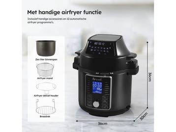 Saaf Multicooker - 5.8L - Airfryer Slowcooker Rijstkoker, Verzenden, Nieuw