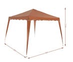 Vouwbare Partytent Capri 3x3m licht-bruin (3x3 meter), Verzenden, Nieuw, 2 meter of meer, Partytent