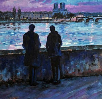 Néo Pablo - Notre-Dame au crépuscule – 100% original