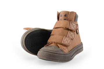 Develab Hoge sneakers Jongens in maat 24 Bruin, Jongen of Meisje, Schoenen, Zo goed als nieuw, Verzenden