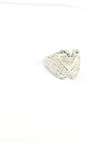 Zonder minimumprijs - Ring Zilver Diamant (Natuurlijk), Nieuw