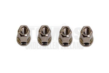 Cilinder Flensmoerset M7 hoog model chroom set 4 stuks, Ophalen of Verzenden, Nieuw, DMP