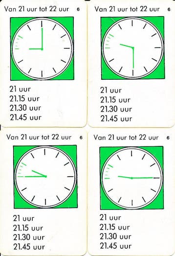 Kwartet klok kijken digitaal 6 Groen (zie omschrijving), Verzenden, Nieuw