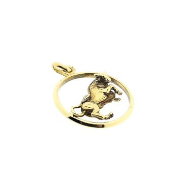 Gouden sterrenbeeld hanger; Stier (Hanger of bedel), Ophalen of Verzenden, Gebruikt, Goud, Overige merken