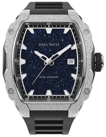 Paul Rich Astro Abyss Silver FAS02 horloge 42.5 mm, Overige merken, Staal, Verzenden, Polshorloge