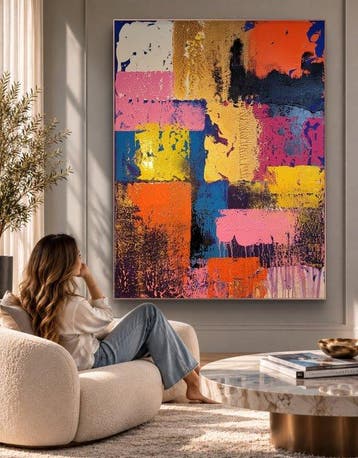 Lyora Art - COLOR FIELD FLOW No. 114 – (XL) Acrylic painting