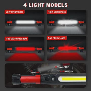 Oplaadbare LED Werkplaat Lamp met Magneet & Haken - Ideaal v, Verzenden, Nieuw
