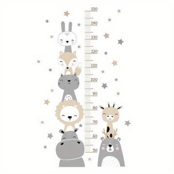 Grote muur- of deur stickerset Animals meetlint, Verzenden, Nieuw, Wanddecoratie