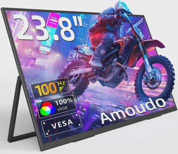 Amoudo 23.8" Full HD IPS Draagbare Monitor met VESA & Standa, Computers en Software, Monitoren, Verzenden, Nieuw