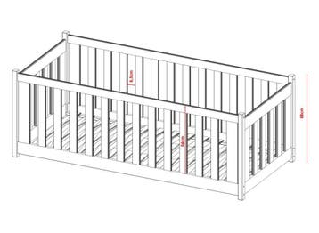 Vloerbed Cato 80 x 160 - Antraciet, Kinderen en Baby's, Kinderkamer | Bedden, Verzenden, Nieuw