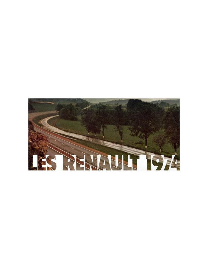 1974 RENAULT PROGRAMMA BROCHURE FRANS, Boeken, Auto's | Folders en Tijdschriften, Renault