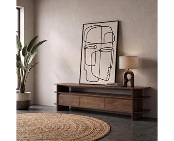 Tv meubel Jade bruin 200x40x50 cm - Japandi, Ophalen of Verzenden, Nieuw