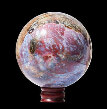 7,19 kg Grote Ocean Jasper Bol - 18 cm - Zeldzame roze,