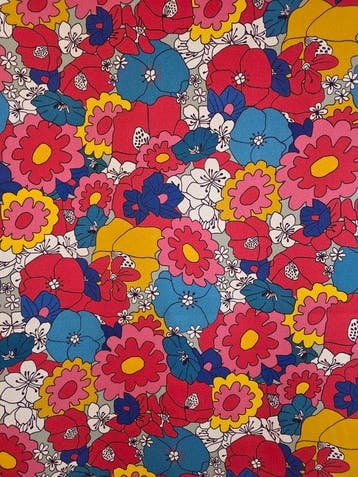 Stof Marimekko-stijl sfeer Nordic pop Floral Stof limited