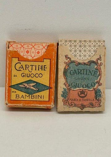 Speelkaarten - 2 mazzi italiani in miniatura per bambini –