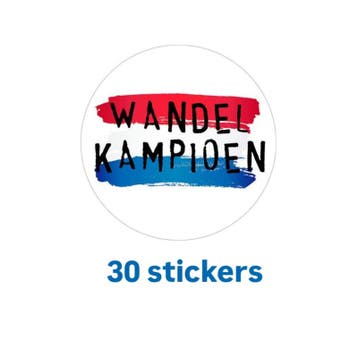 30x Sticker Wandel kampioen - Wandelkampioen - vierdaagse..., Ophalen of Verzenden, Nieuw, Meerdere stickers