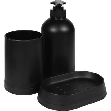 Benson Badkamerset zwart - 3-delig - Zeepdispenser 350 ml..., Huis en Inrichting, Ophalen of Verzenden, Nieuw