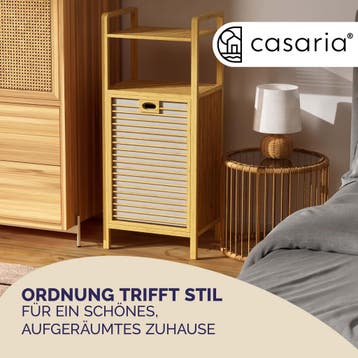 Badkamerkast met Wasmand Bamboe 43L (Interieur), Verzenden, Nieuw