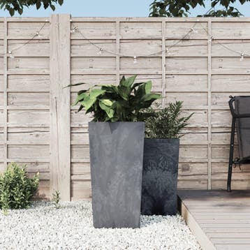 vidaXL Plantenbak met uitneembare bak beton-look 21/49 L PP, Verzenden, Nieuw, Kunststof