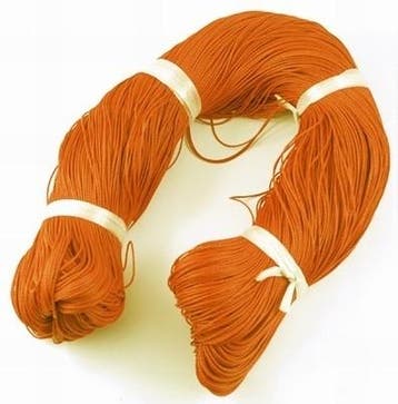 10 meter waxkoord polyester 1 mm – oranje, Ophalen of Verzenden, Nieuw, Kraal