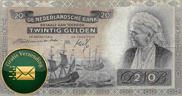 P-054a Nederland 20 Gulden 1940 Vf, Ophalen of Verzenden, Los biljet
