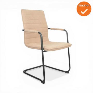 Jarvis luxe vintage sledestoel - Denver stoffering -  sta..., Vergader- of Presentatieruimte, Ophalen of Verzenden, Nieuw zonder verpakking