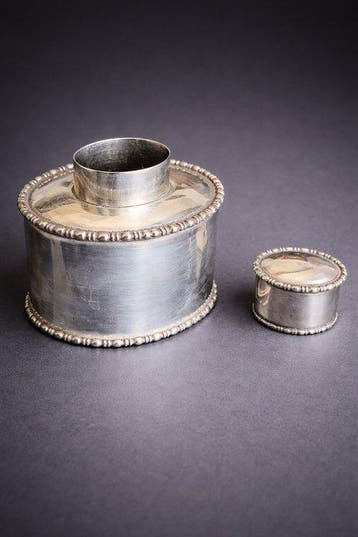charles s green - Kist - .925 zilver - Zilveren toilettas