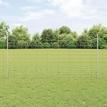 vidaXL Wild hek met palen 25 x 1,2 m (B x H), Verzenden, Nieuw, IJzer