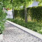 vidaXL Gazonranden 20 pcs Wit 103 x 0,05 x 22 cm Staal, Tuin en Terras, Overige Tuin en Terras, Verzenden, Nieuw