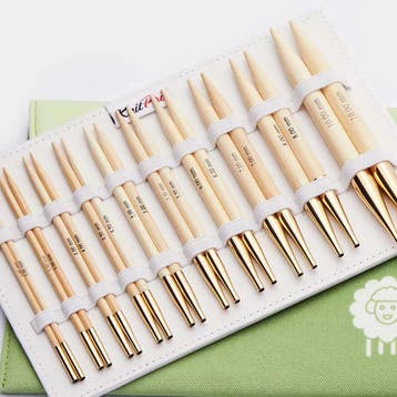 KnitPro Bamboo Verwisselbare Rondbreinaalden - Deluxe Set, Hobby en Vrije tijd, Breien en Haken, Ophalen of Verzenden, Nieuw