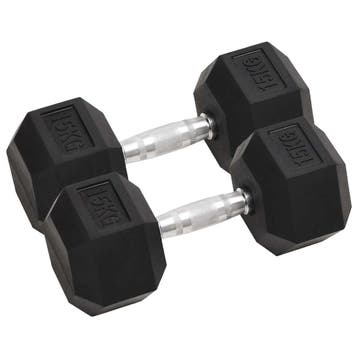 vidaXL Halters 2 st 15 kg totaal gietijzer, Verzenden, Nieuw