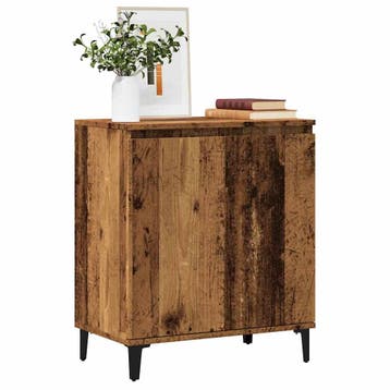vidaXL Dressoir 60x35x70 cm bewerkt hout oud houtkleurig, Verzenden, Nieuw, Overige houtsoorten, Minder dan 50 cm