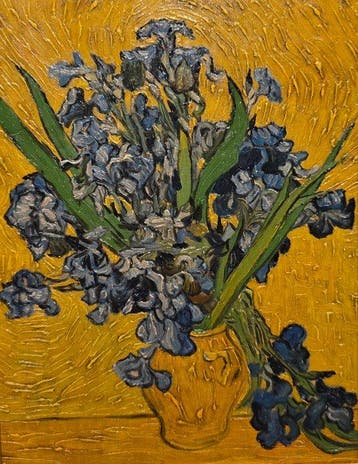 Franse school (XX) - Vaso di iris, da Vincent Van Gogh