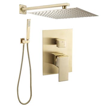 Regendoucheset Inbouw Muur Rio 20cm Vierkant AANBIEDING, Ophalen of Verzenden, Nieuw, Rvs, Douche