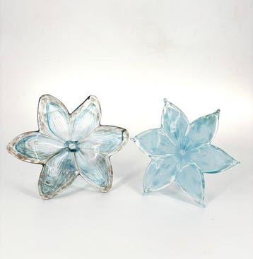 Tafelmiddenstuk (2) - Glas - Bloemen in Kunstglas