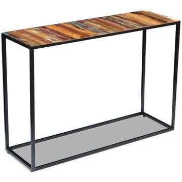 vidaXL Wandtafel 110x35x76 cm massief gerecycled hout, Verzenden, Nieuw, Hout, 60 cm of meer