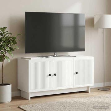 vidaXL TV-kast Wit 99 x 34,5 x 50 cm Bewerkt hout, Minder dan 50 cm, Verzenden, Nieuw, Minder dan 100 cm