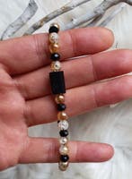 Handgemaakte armband van gekrakte bergkristaal in gouden, Nieuw