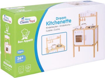 New Classic Toys® Houten Speelkeuken - Wit - Inclusief, Ophalen of Verzenden, Zo goed als nieuw