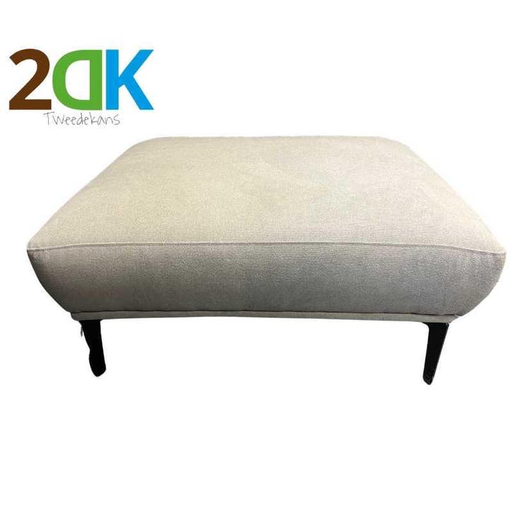 Tweedekans - Poef - Tulp - stof Sorro lichtgrijs 90, Huis en Inrichting, Banken | Bankstellen, Nieuw, Stof, Rechte bank, Ophalen of Verzenden