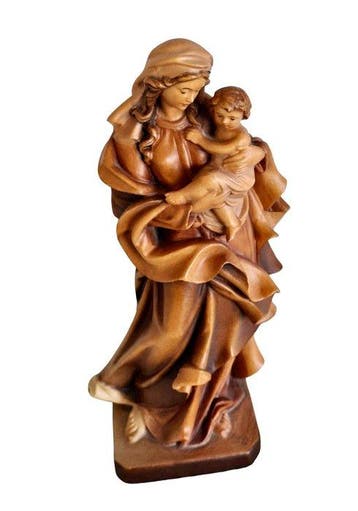 Zuid Tirol - Beeld, Madonna met kind - 21 cm - Lindehout