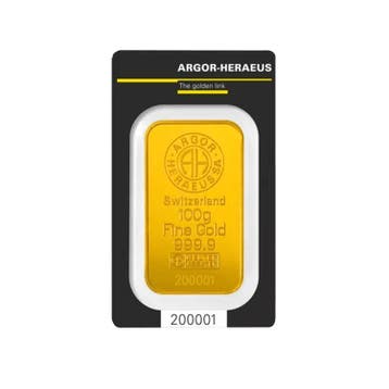 100 gram goudbaar Argor-Heraeus, Verzenden