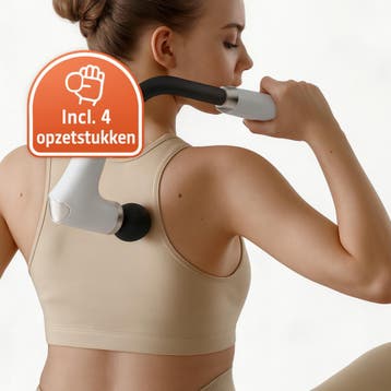 Nexxt Massage Gun 4 Opzetstukken - Wit, Verzenden, Nieuw