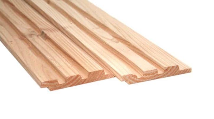 Douglas 18x140mm triple Rhombusprofiel KD, Doe-het-zelf en Verbouw, Hout en Planken, Nieuw, Ophalen of Verzenden