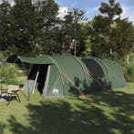vidaXL Tunnel Tent 4-Person met dak Groen en Wit 740 x 370 x, Verzenden, Nieuw